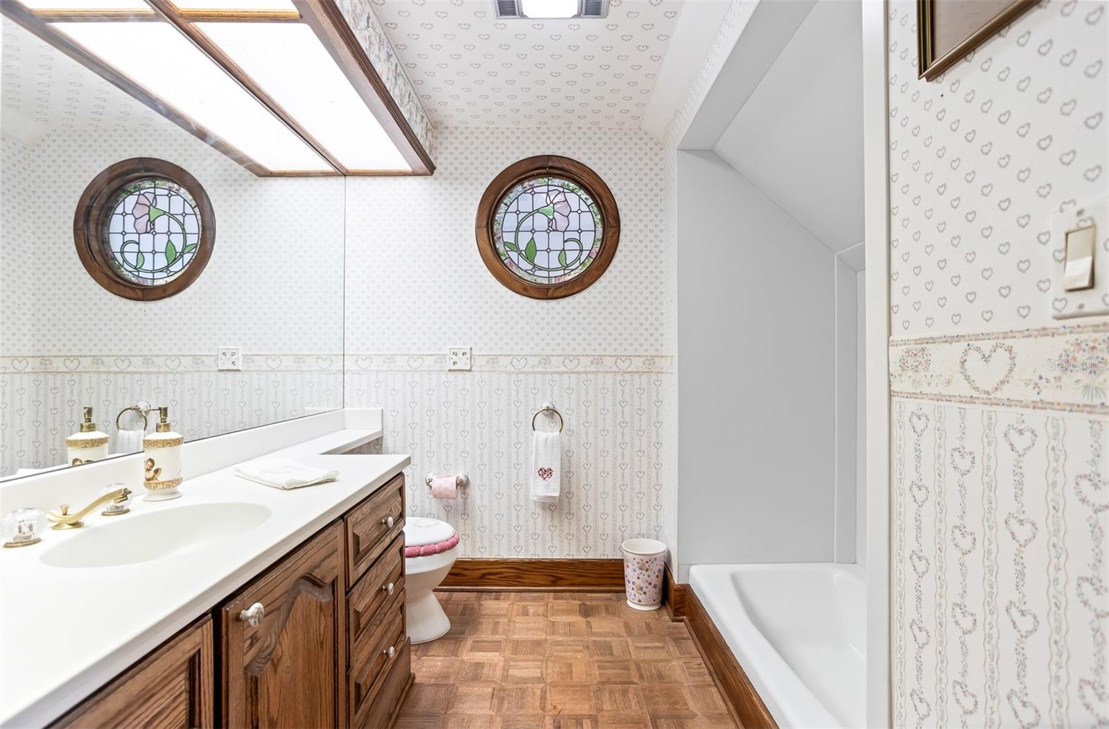 Bathroom just off office