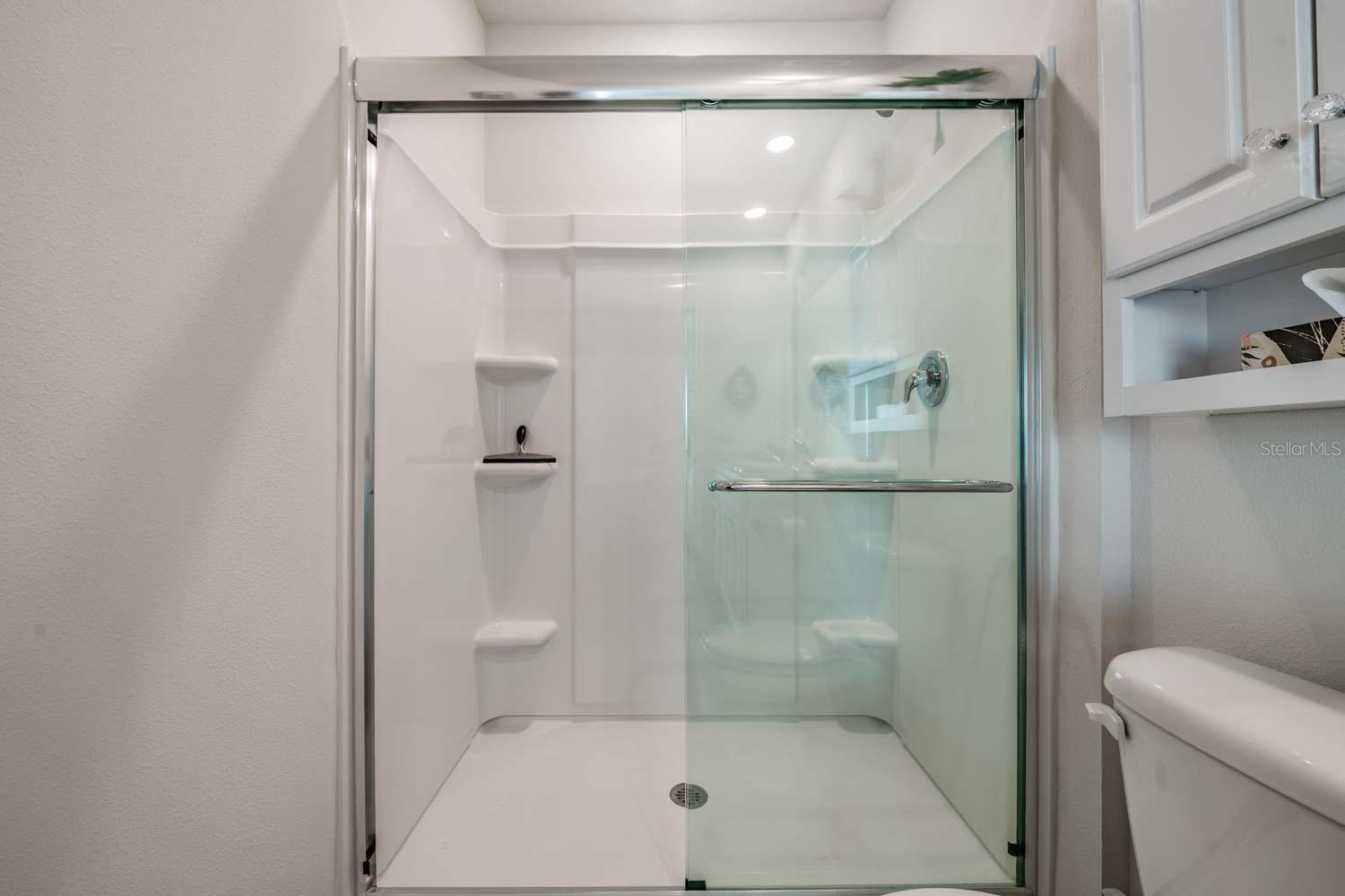PRIMARY BATHROOM - NEW GLASS SHOWER ENCLOSURE