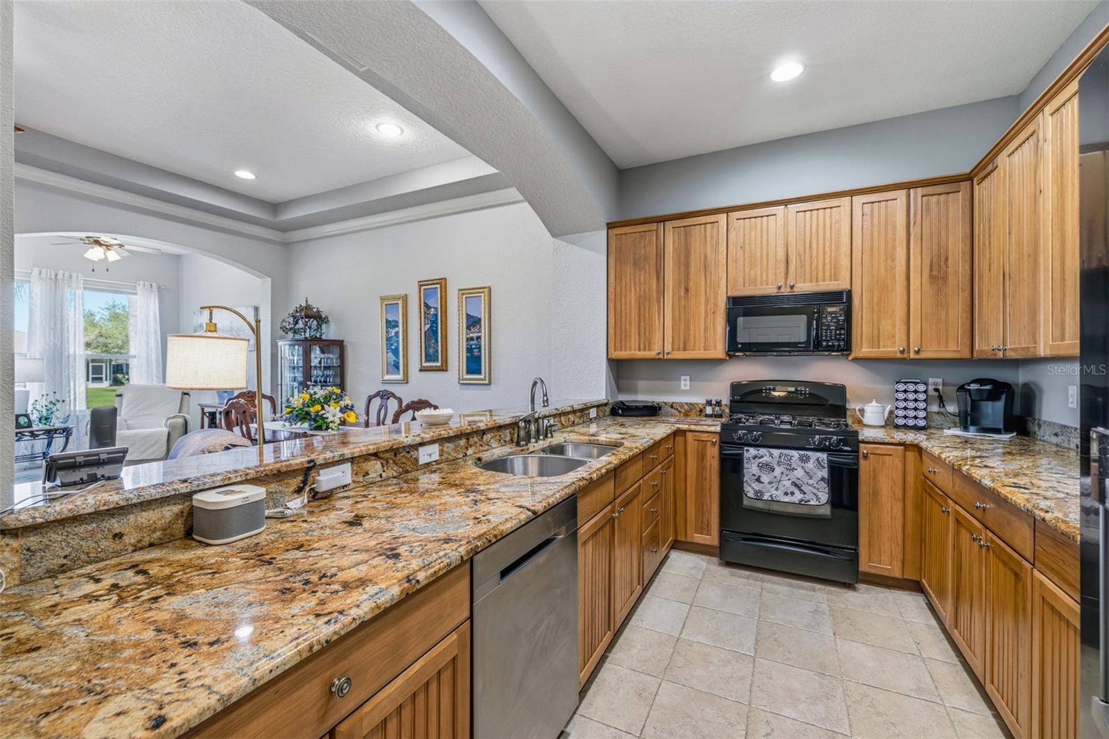Stunning kitchen with loads of cabinets and counter space!