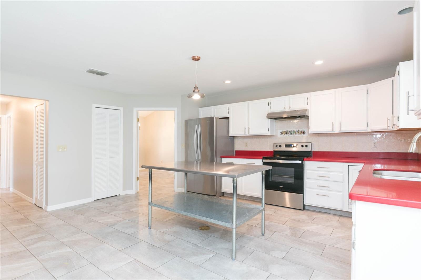 Open kitchen with convenient pantry