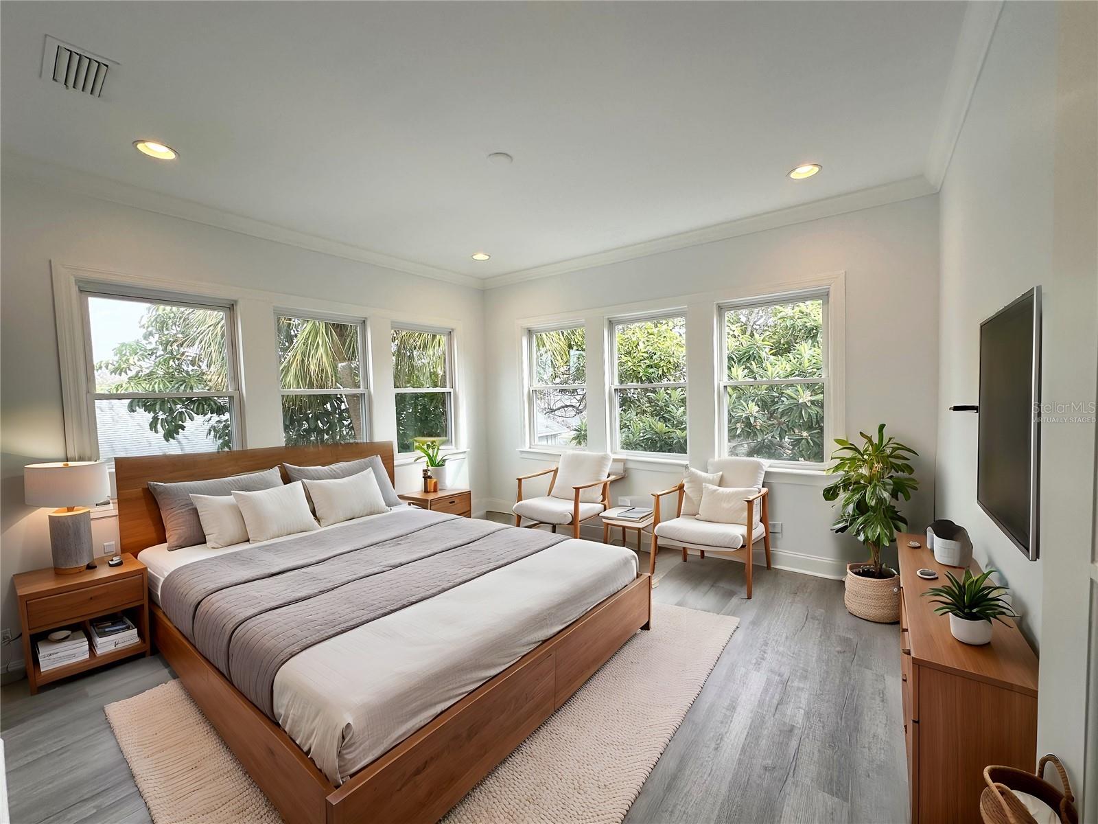 Primary suite - virtually staged
