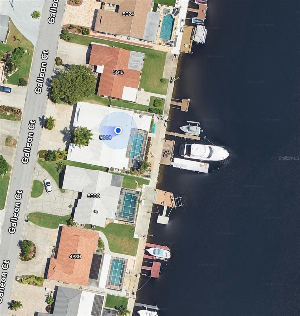 aerial view of the home