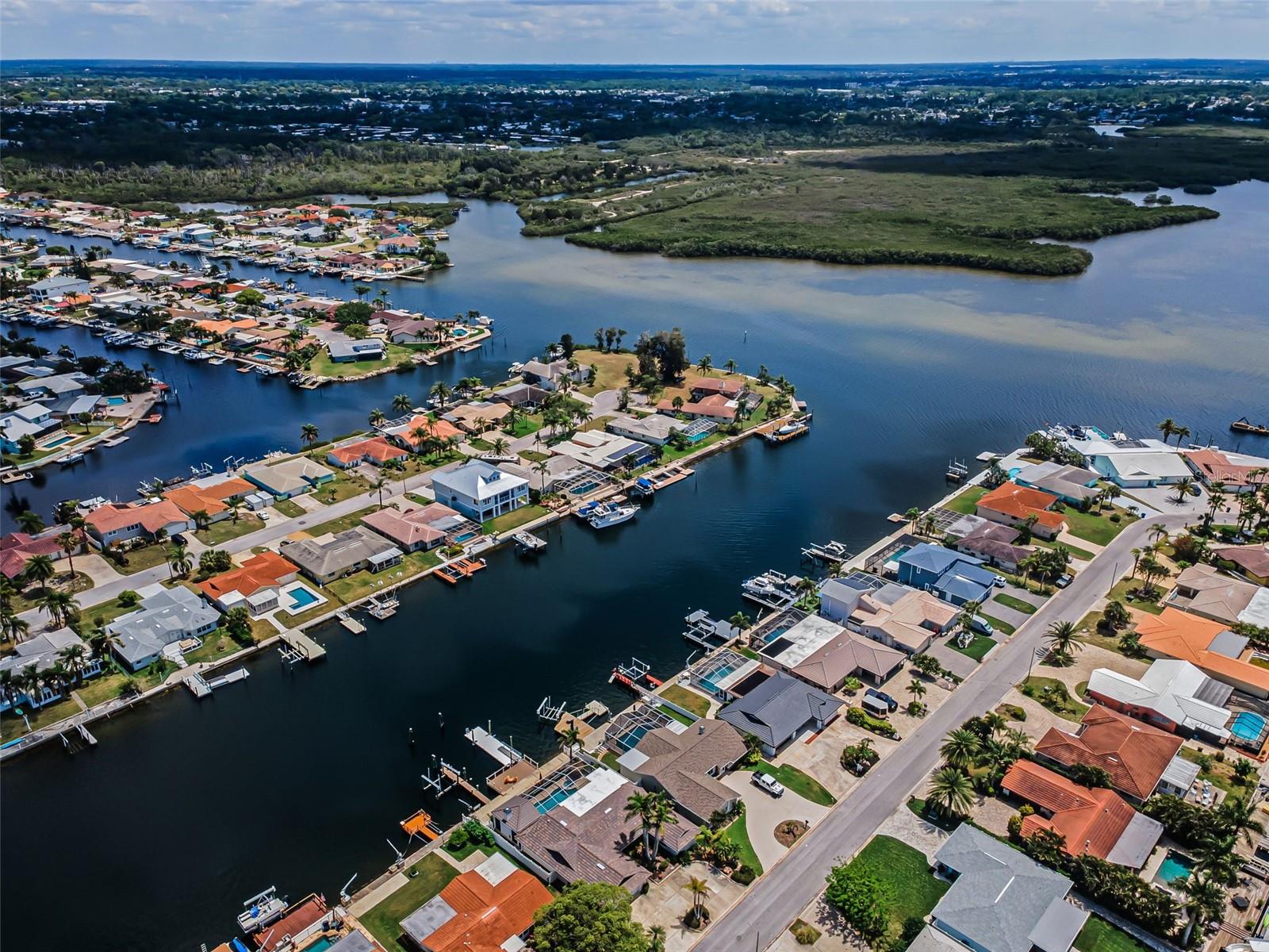 aerial view of home to Gulf