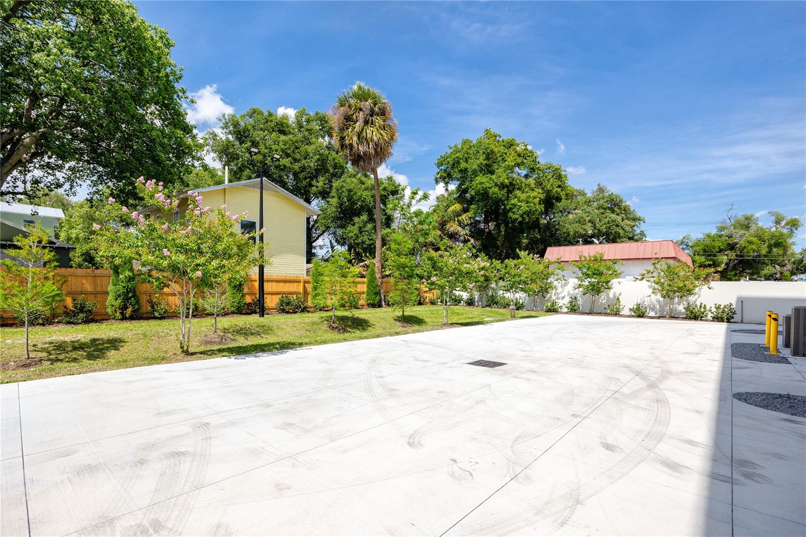 Parking lot in the rear of the Townhome Community