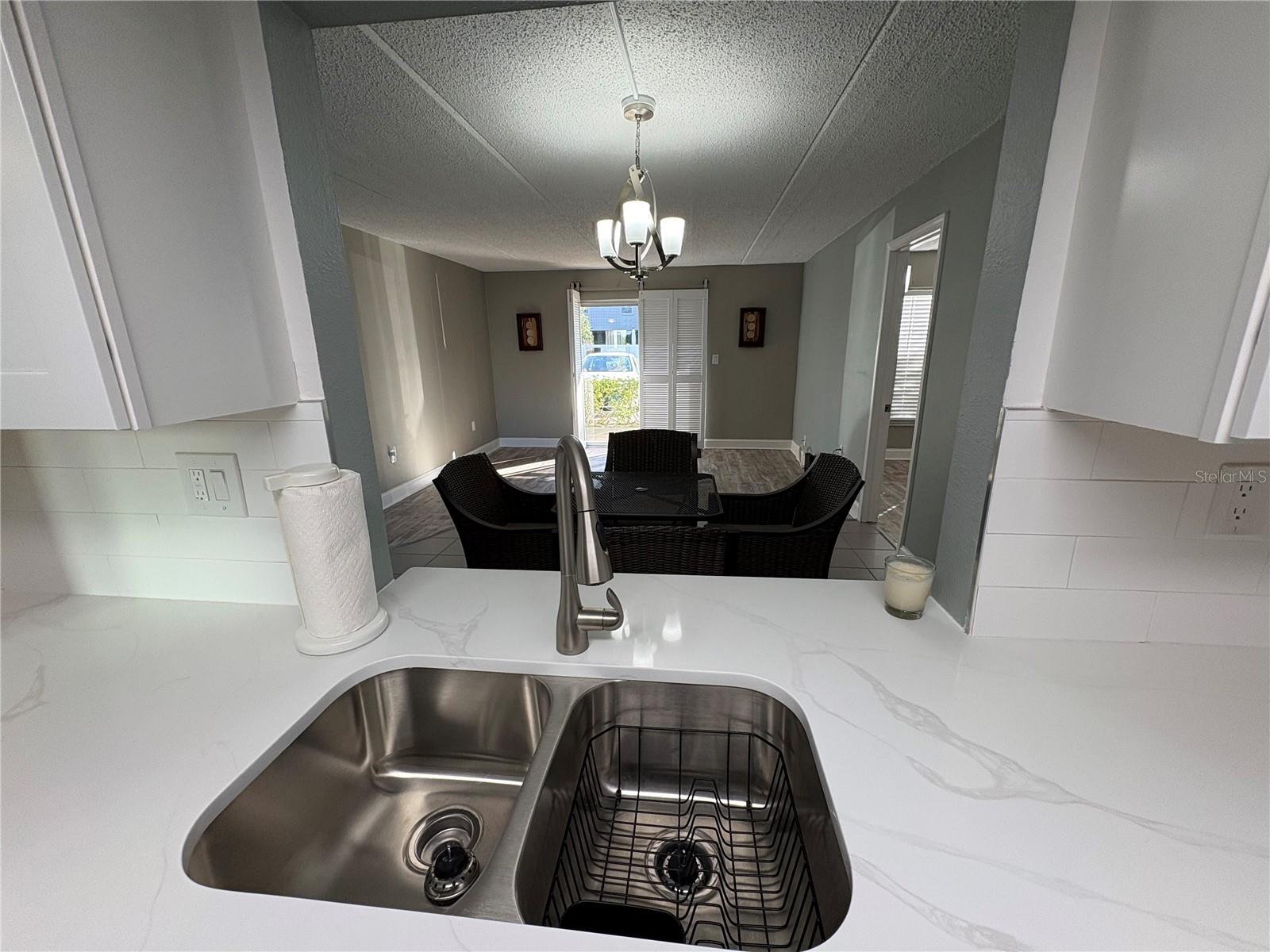 Kitchen pass thru to living/dinning room