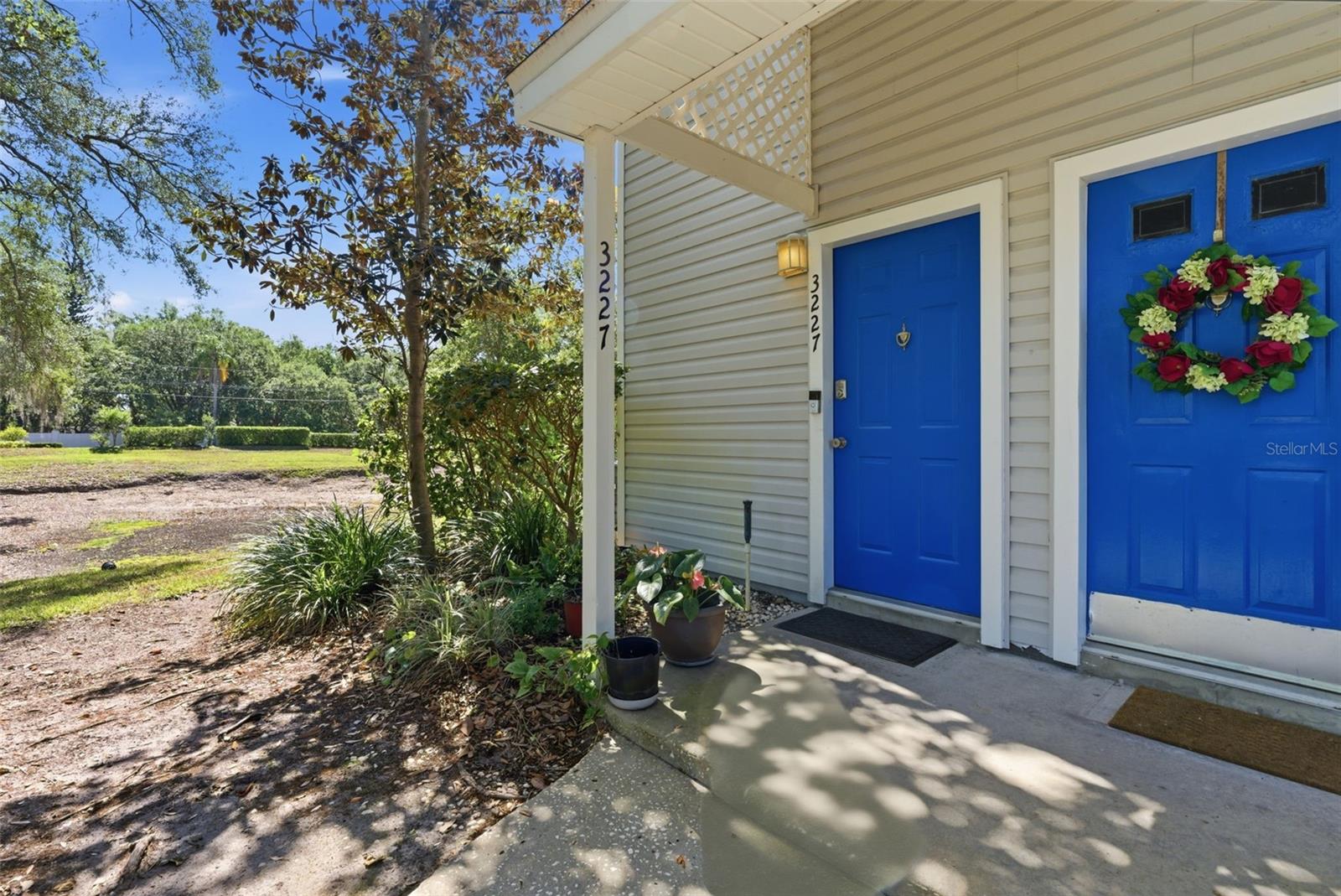 Front door on left side