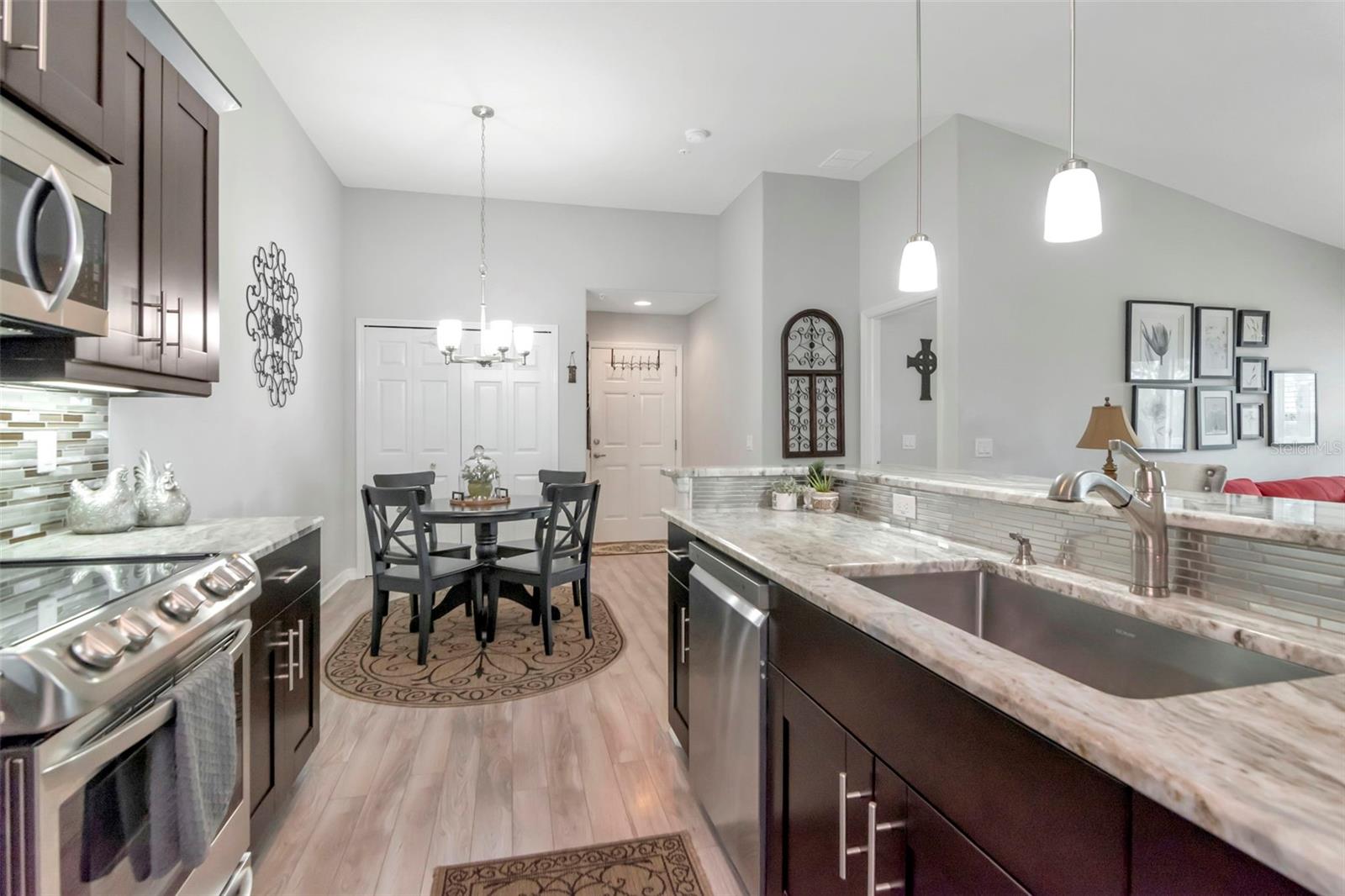 View from your stunning Kitchen to front door
