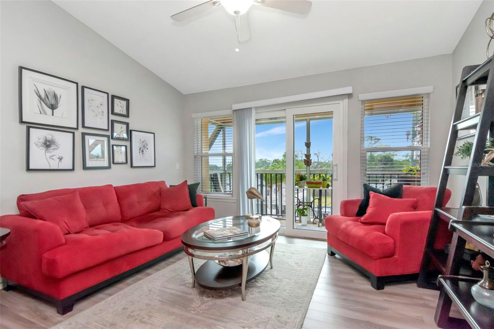 View of living to Balcony
