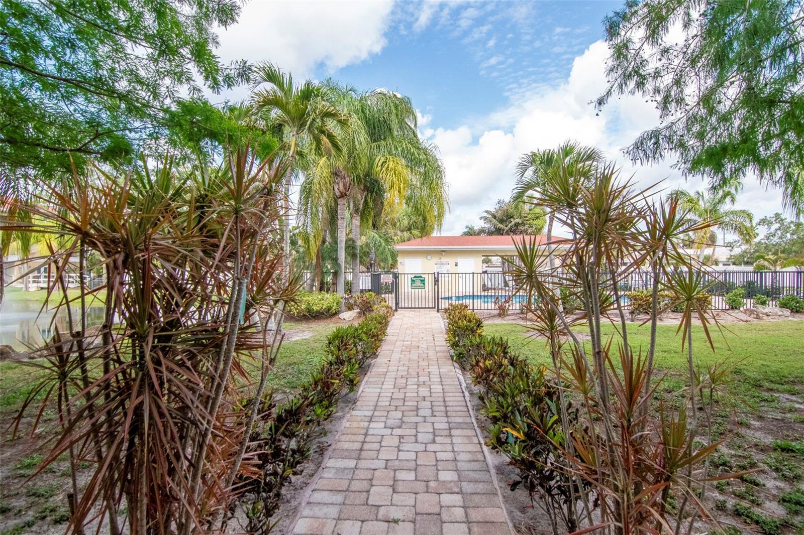 Walkway to pool