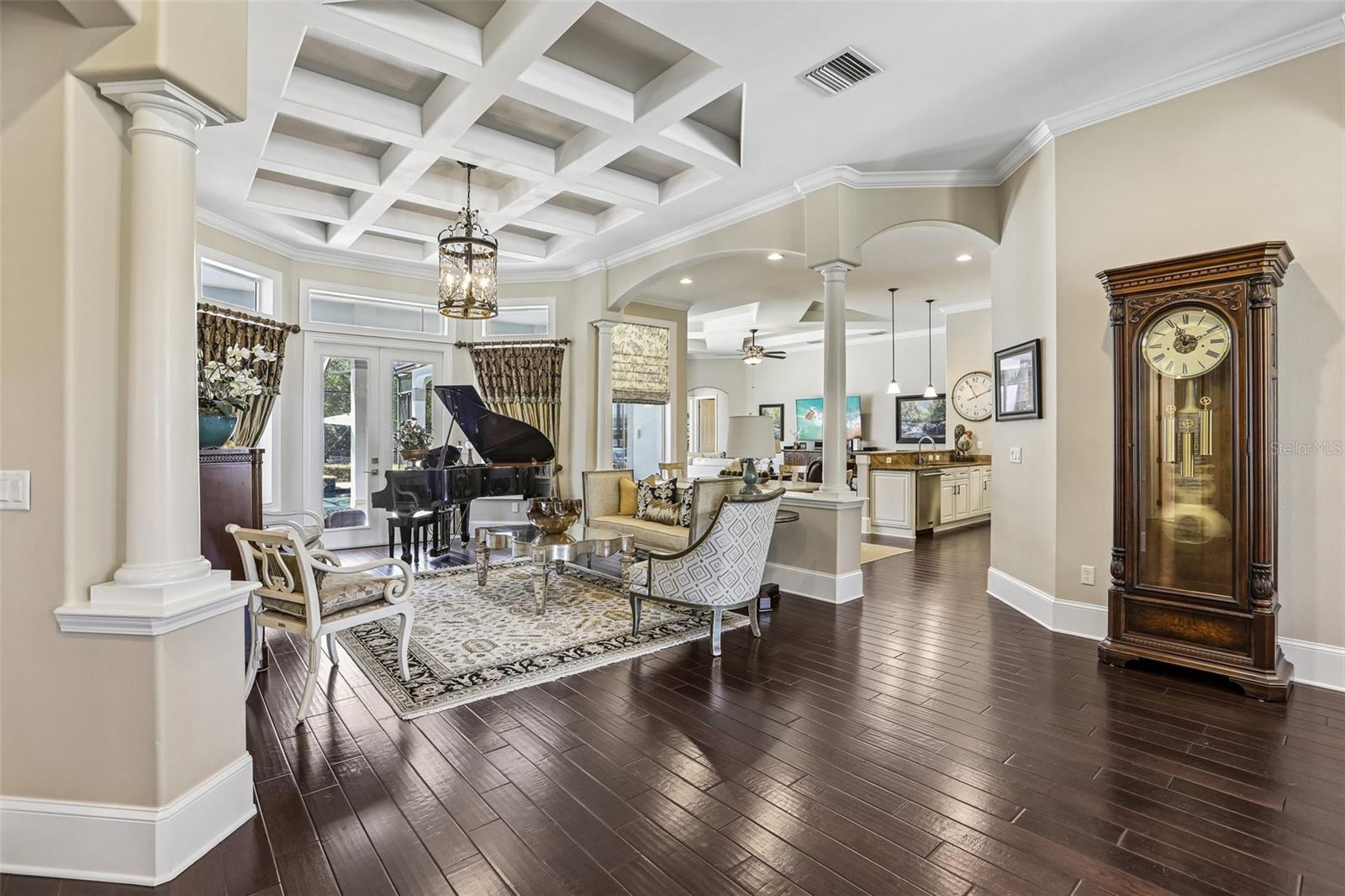 Formal Living and Great Room in background