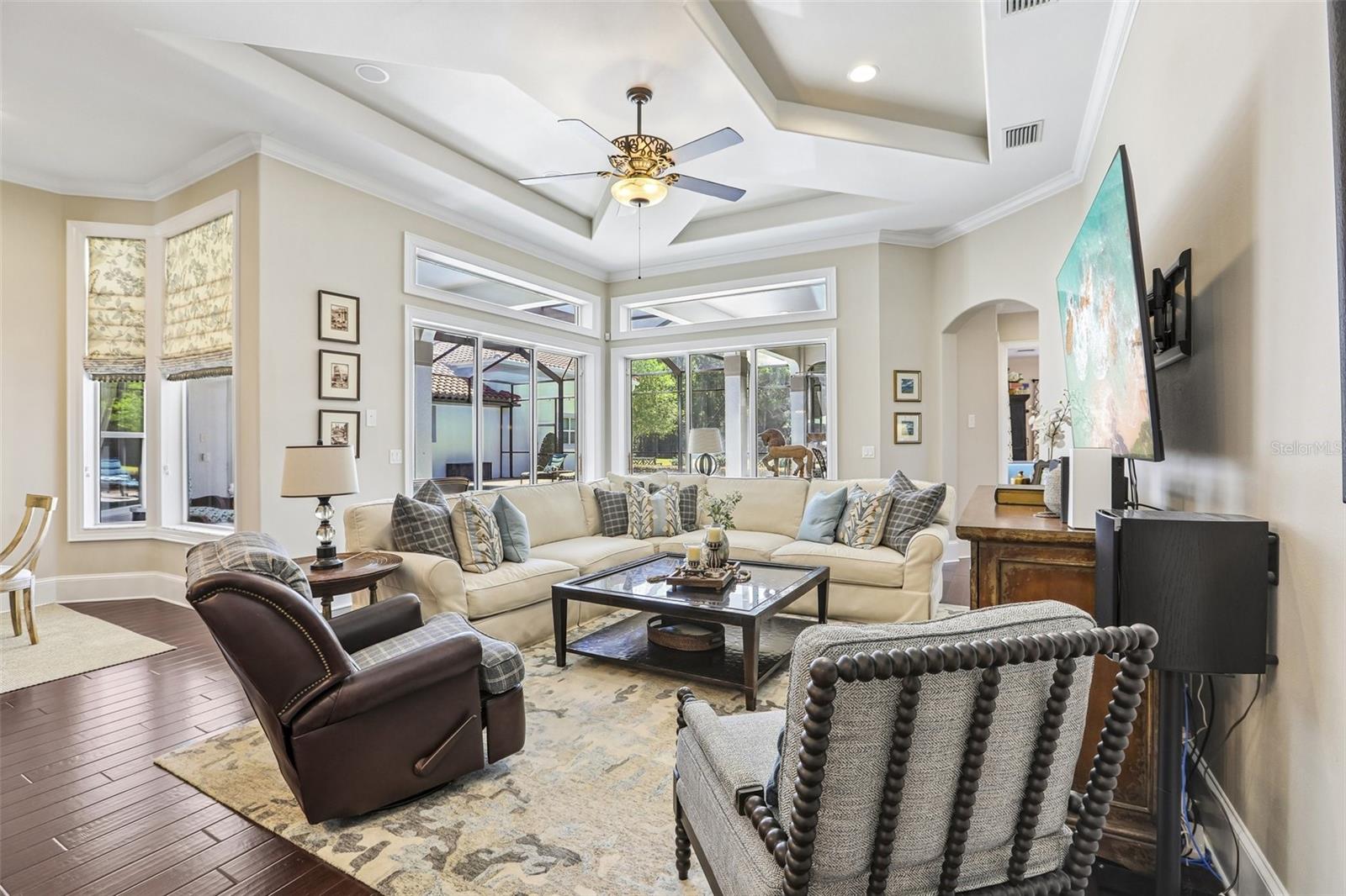 Great Room over-looks Pool and Conservation