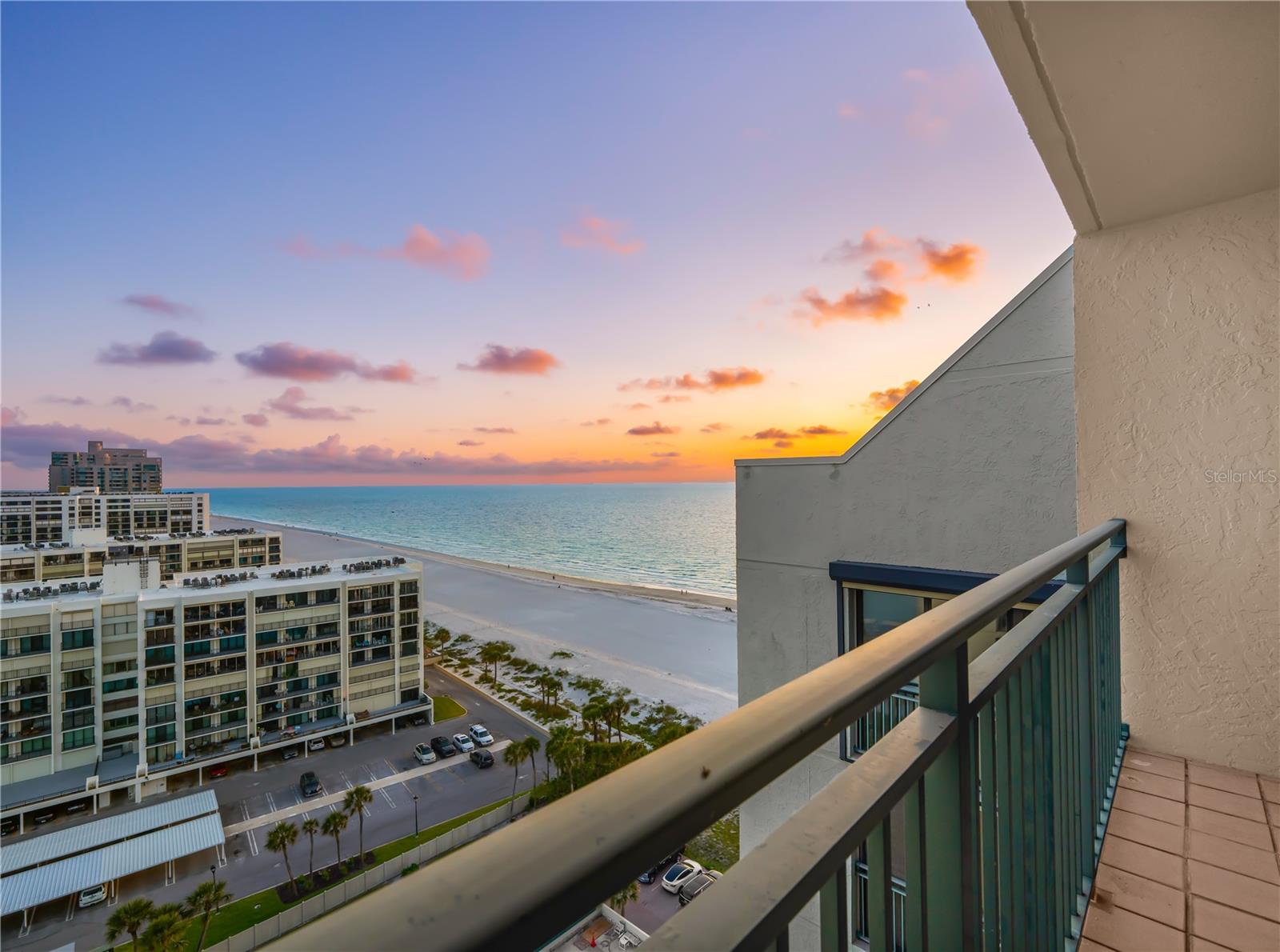 Upstairs Primary Suite Balcony View @Sunset