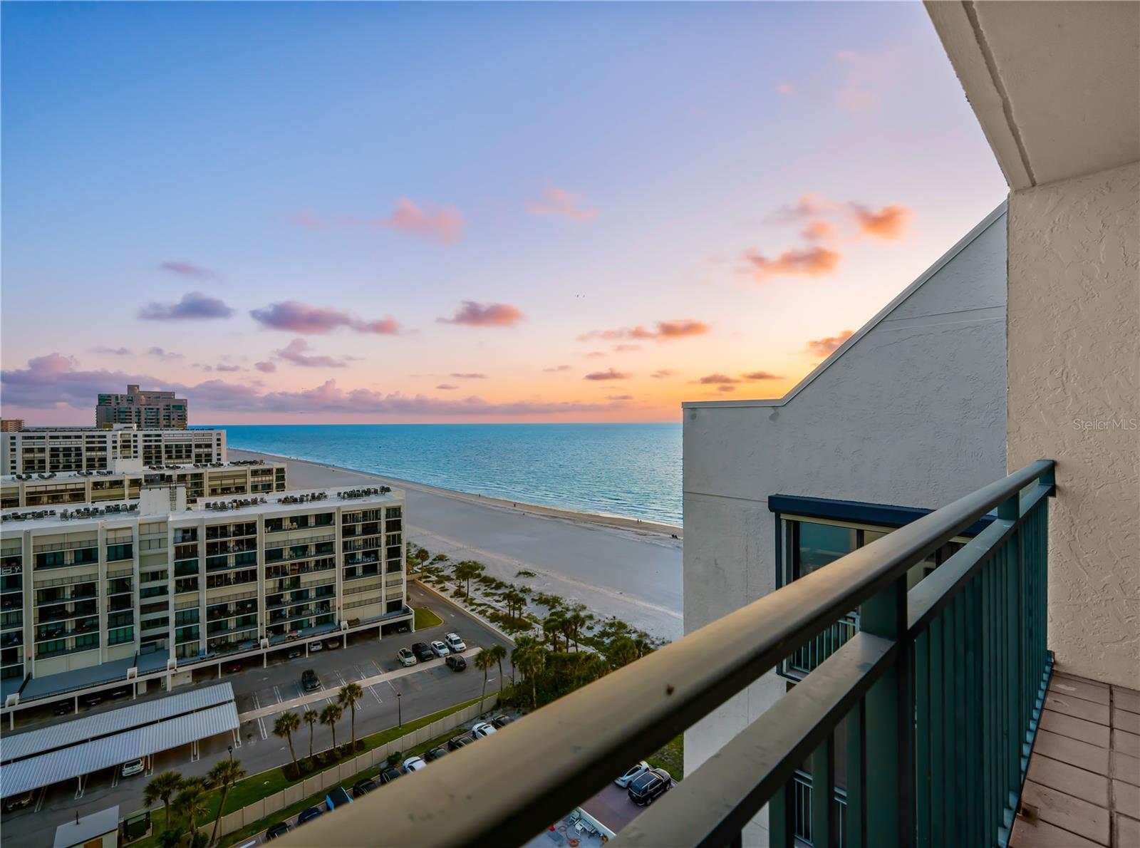 Upstairs Primary Suite Balcony View @ Sunset