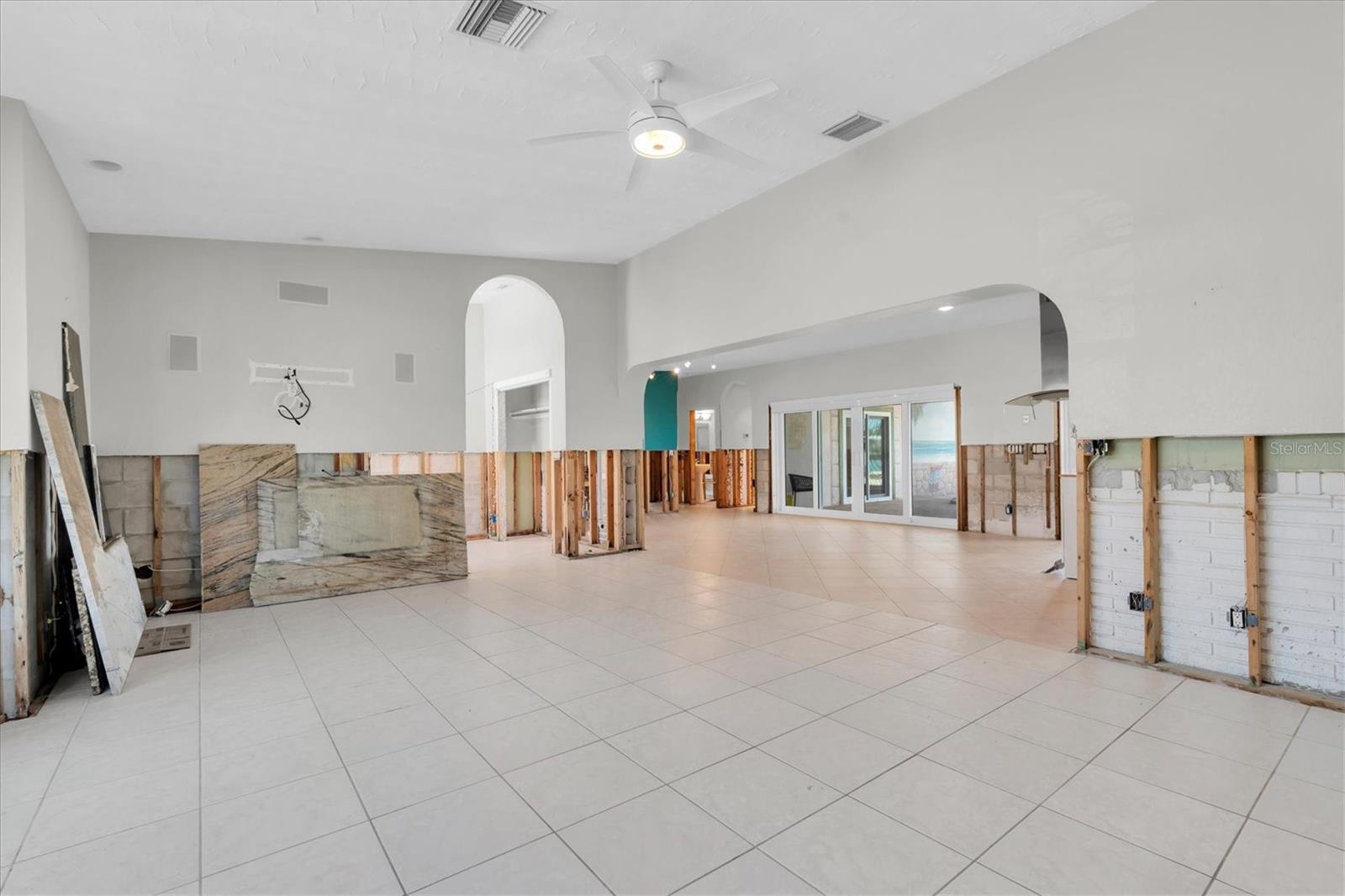 From fireplace to open living family room