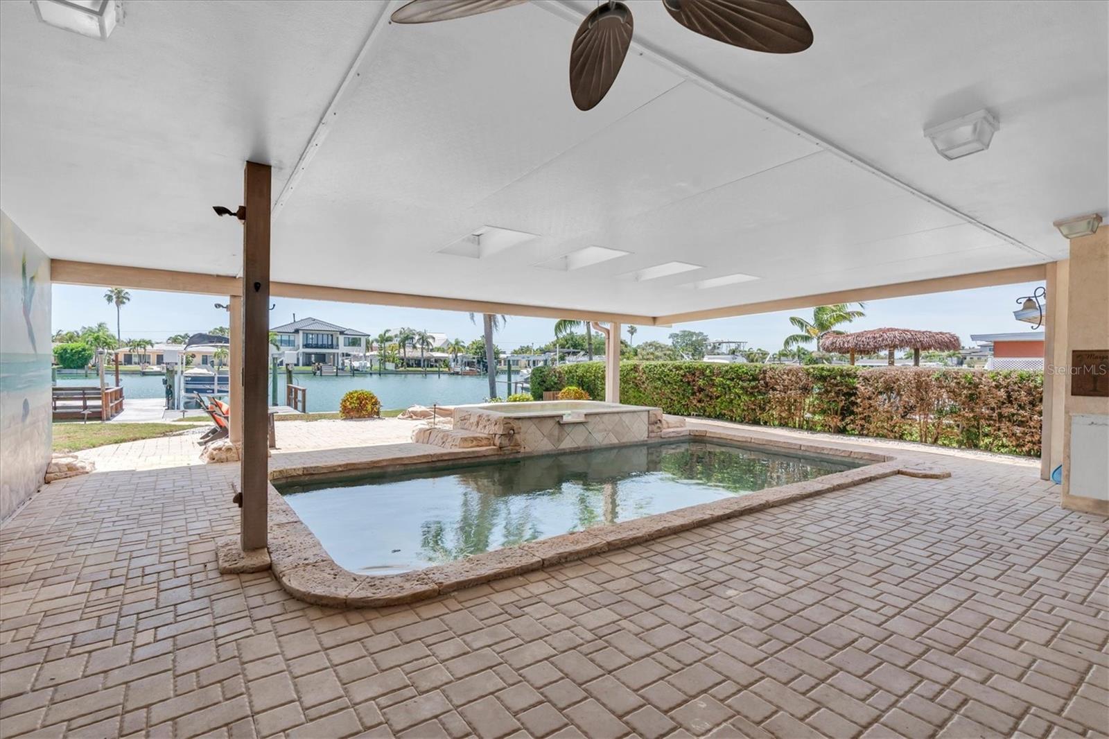 Covered pool and spa