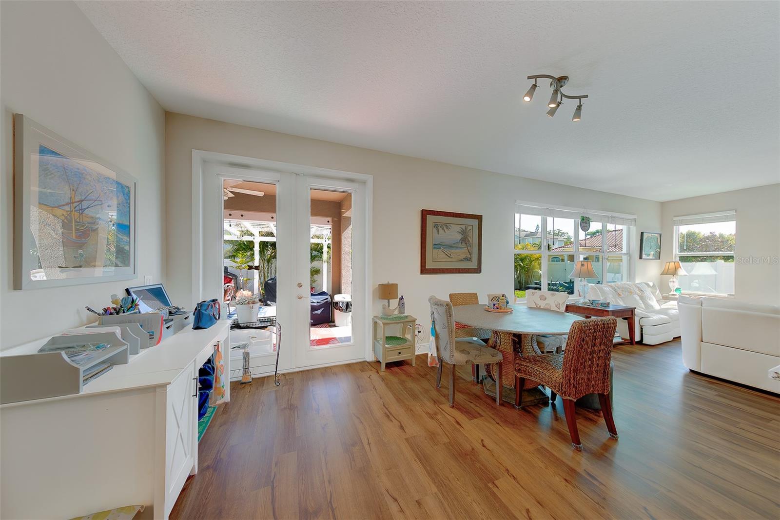 Light and Bright, Double French doors going to backyard