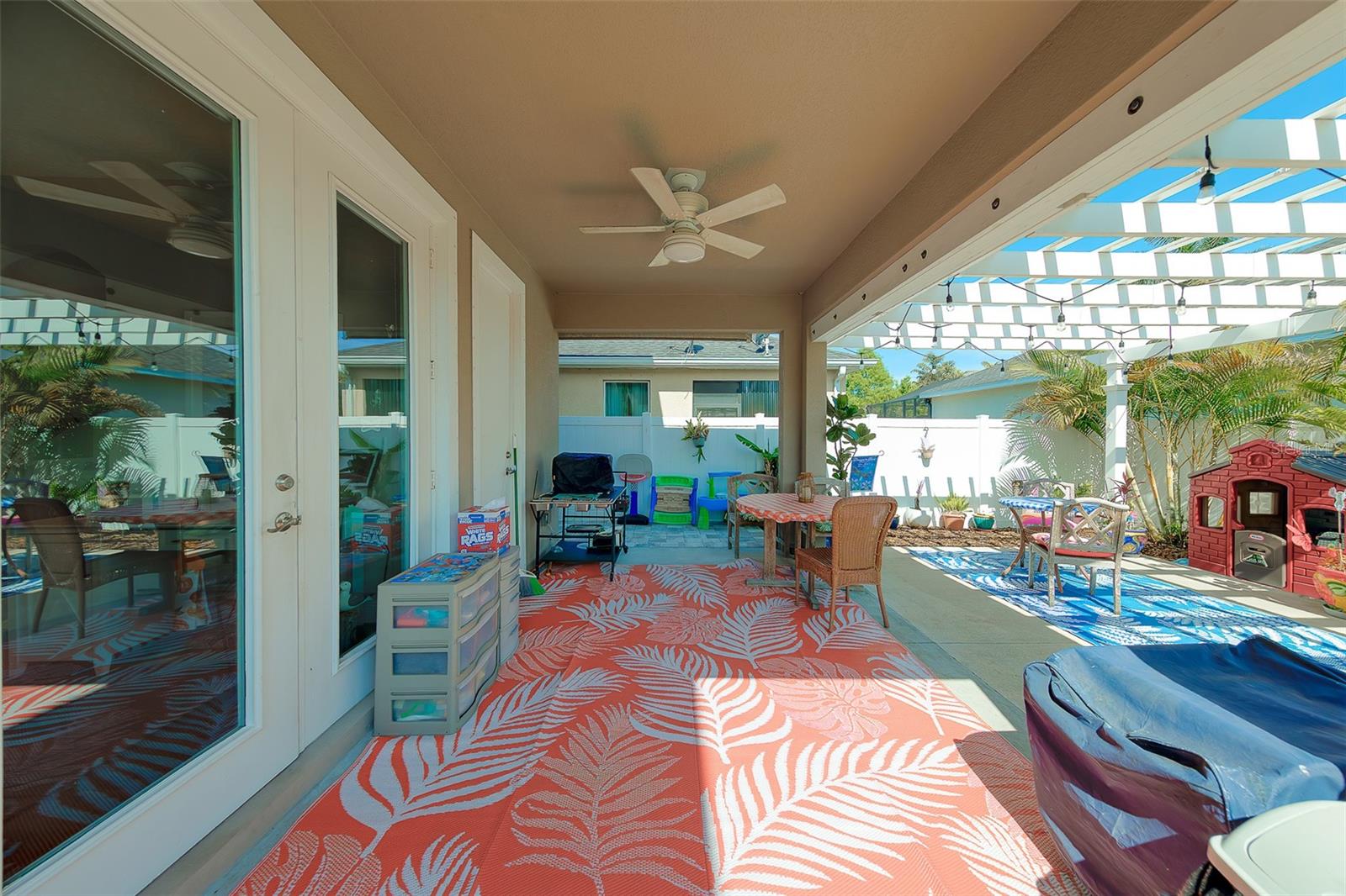 Lets head outside, large covered patio