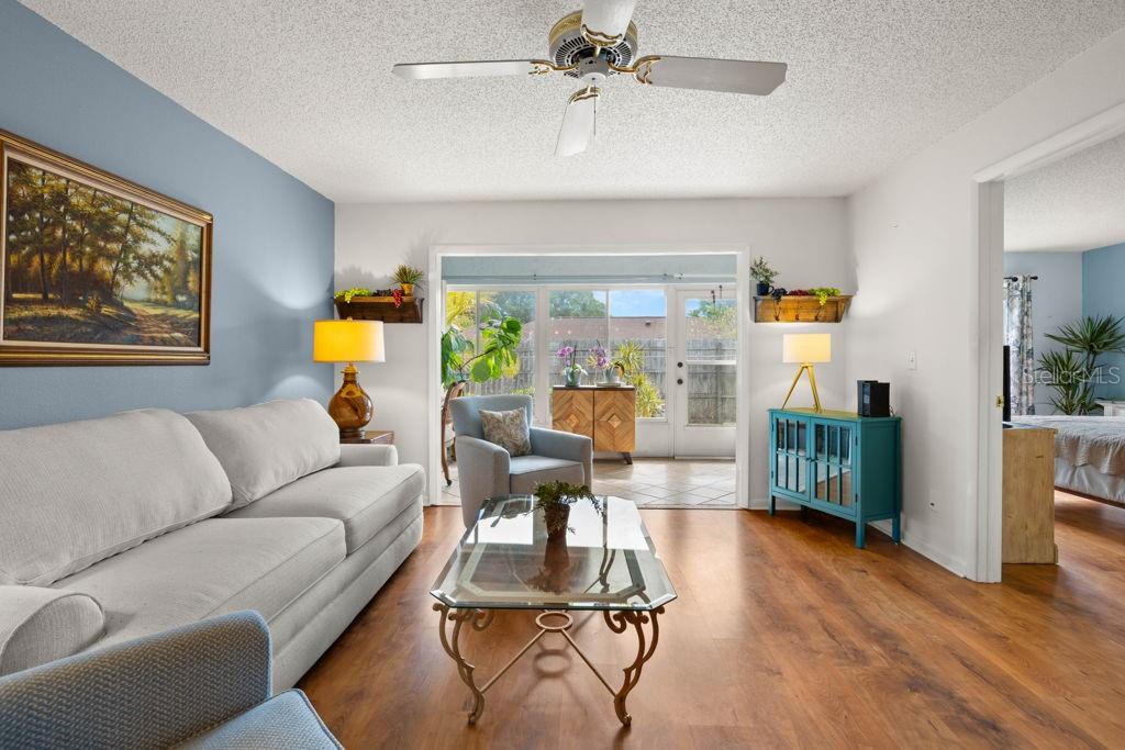Living from dining area