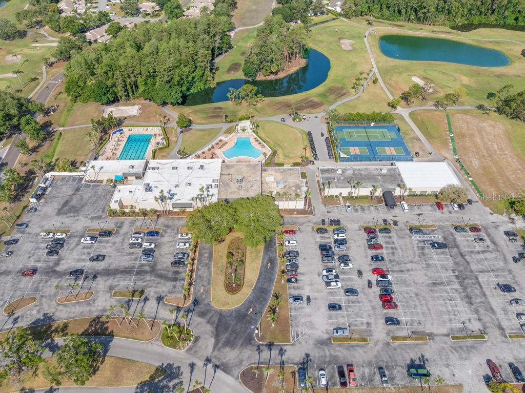 club house and pools