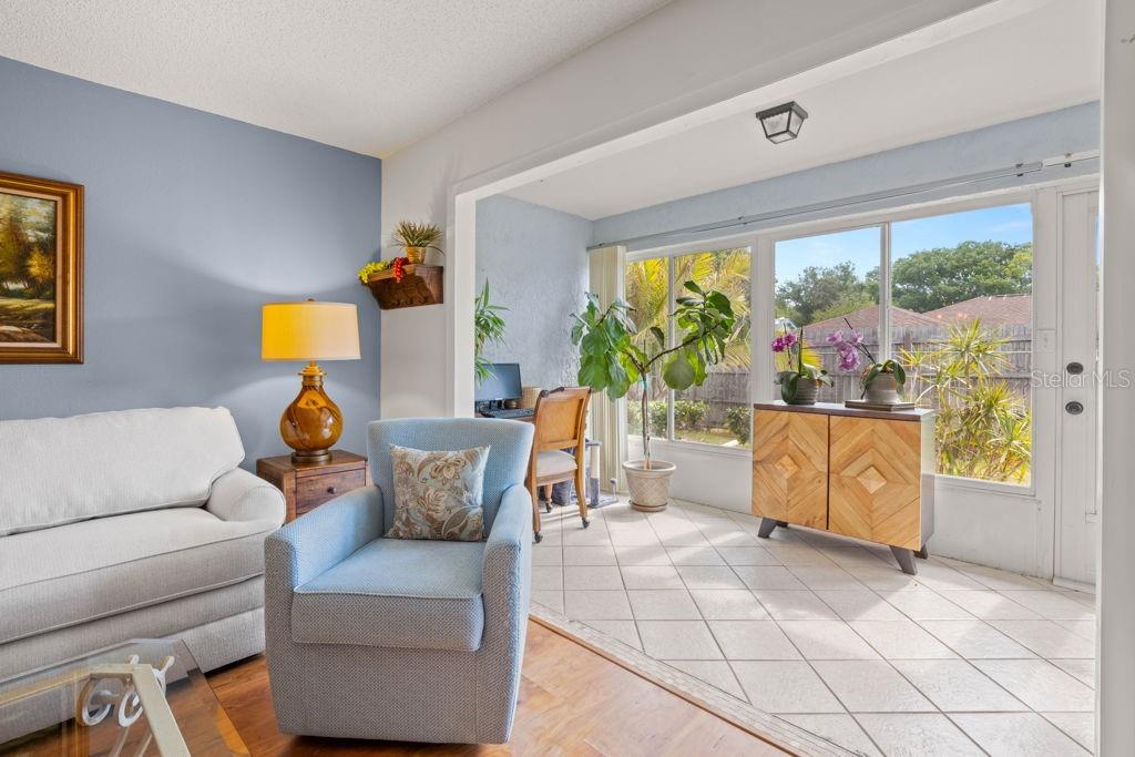 living room looking at Florida room