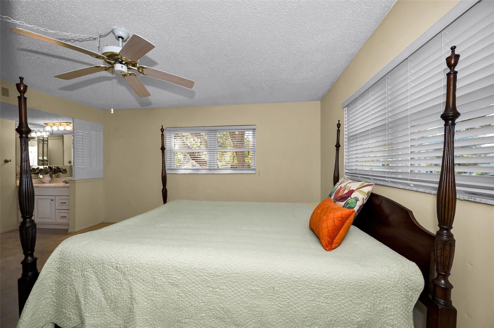 Primary bedroom ensuite bathroom with shower walk in closet and second closet