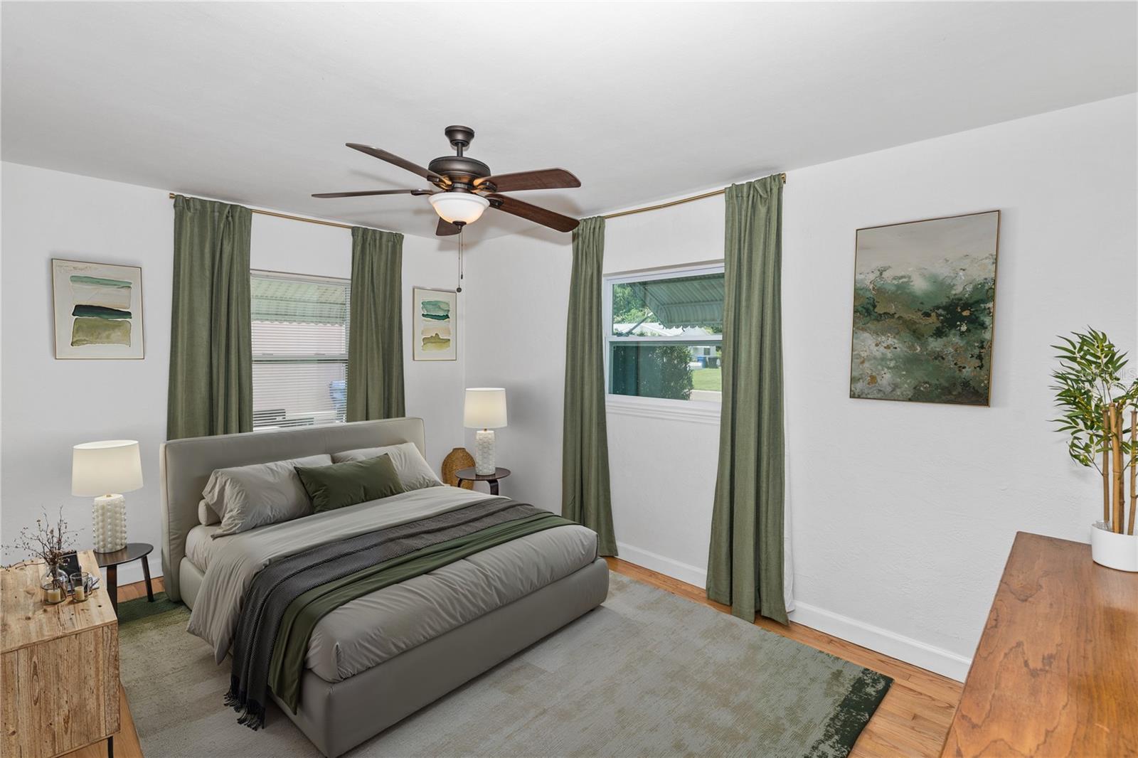 Virtually staged bedroom 1