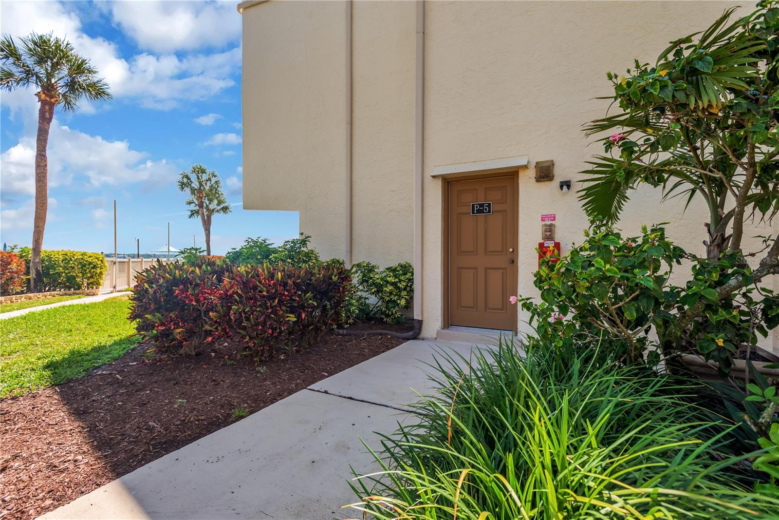 Front door entrance to unit P5