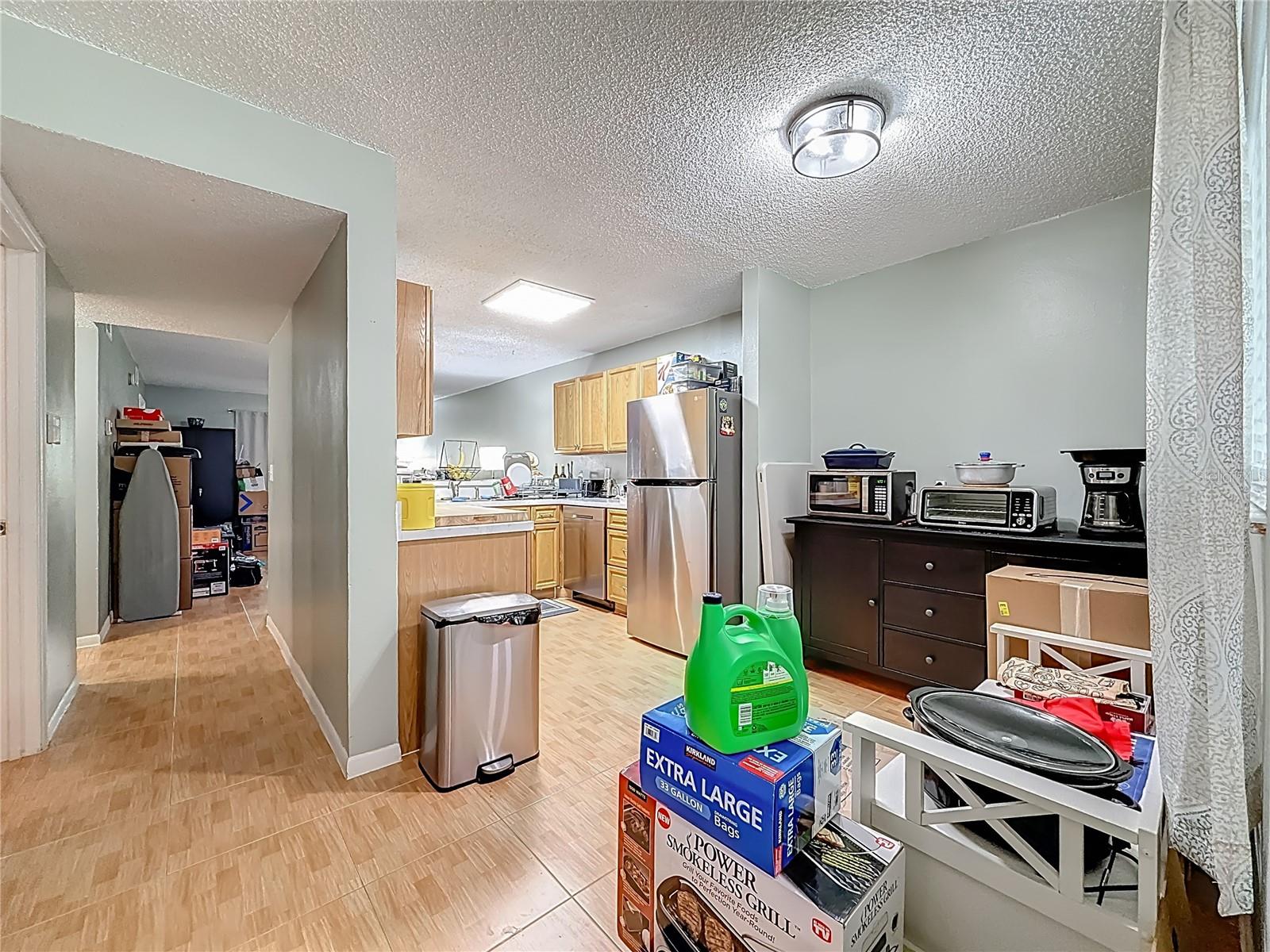 kitchen - casual eating space - living area