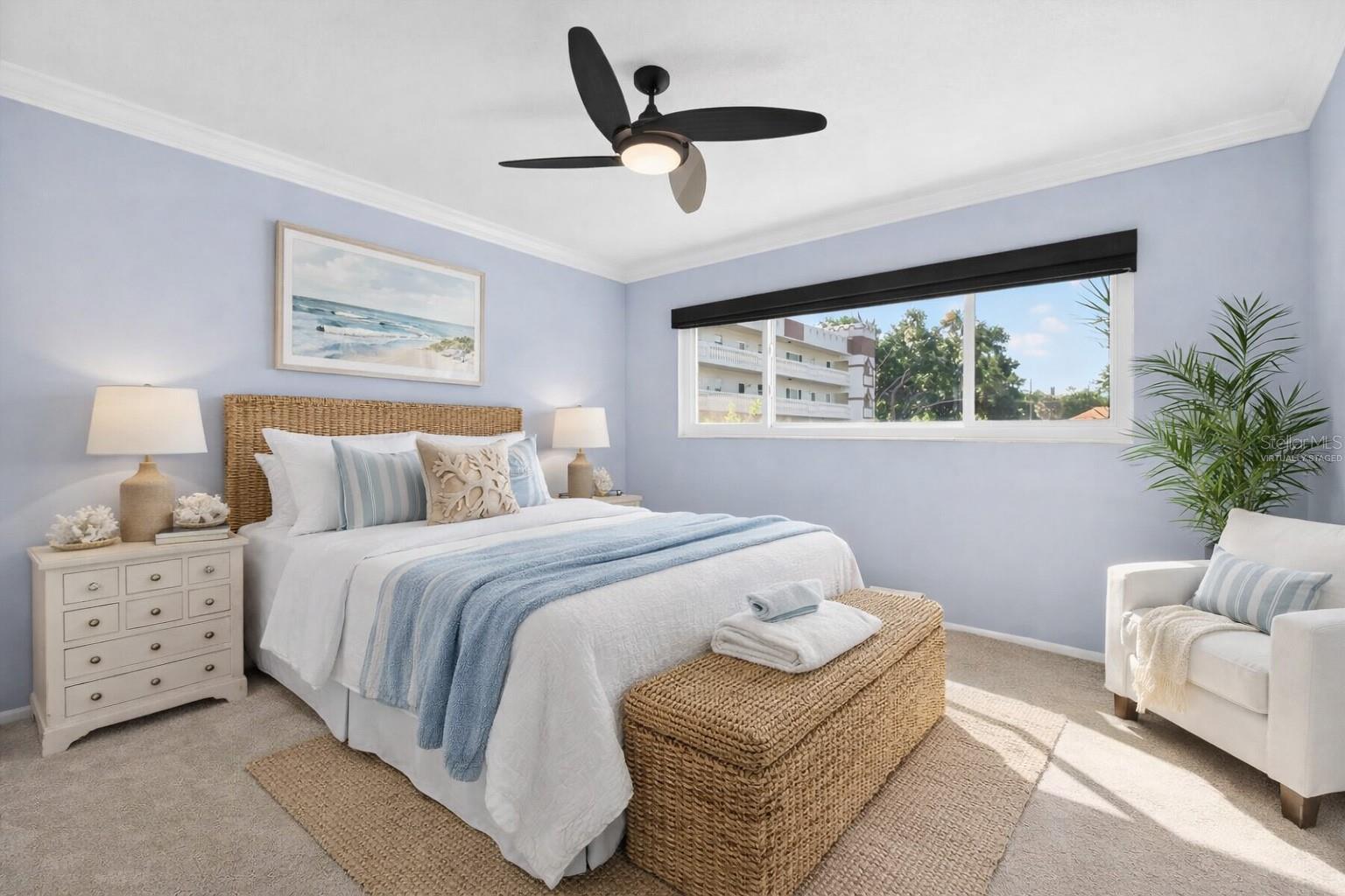 Virtually Staged Guest Bedroom