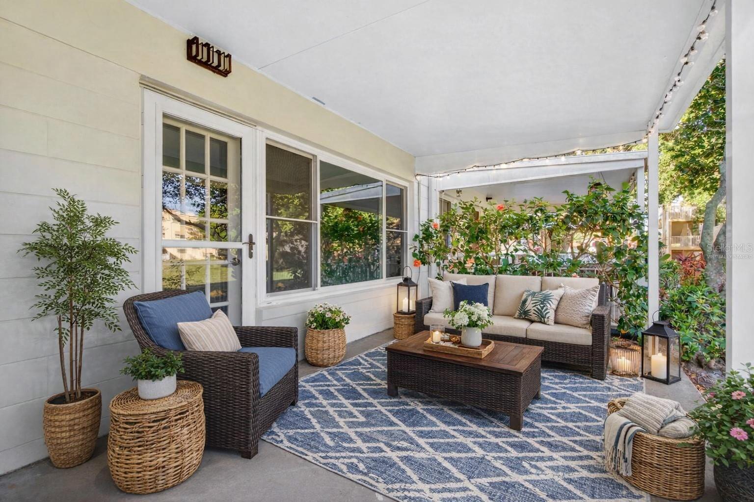 Virtually Staged Covered Porch