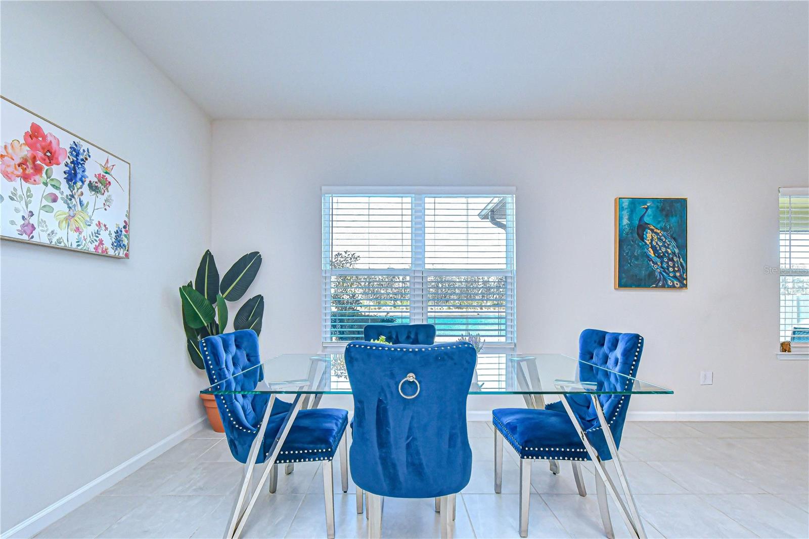 Bright dining space with plenty of natural light.