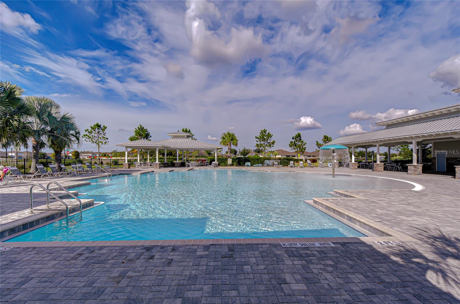 Full view of the sparkling community pool.
