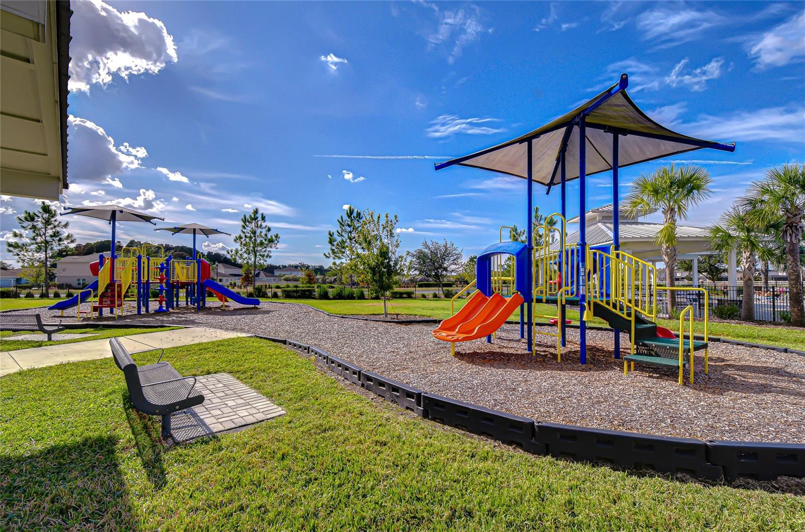 Community park featuring playground equipment.