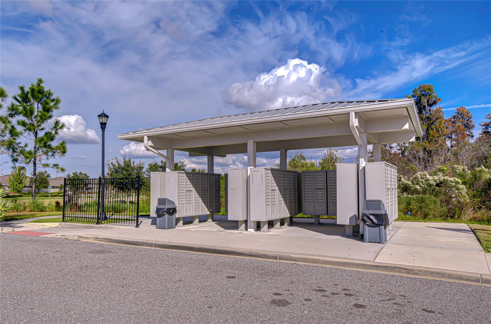 Convenient community mailbox center.