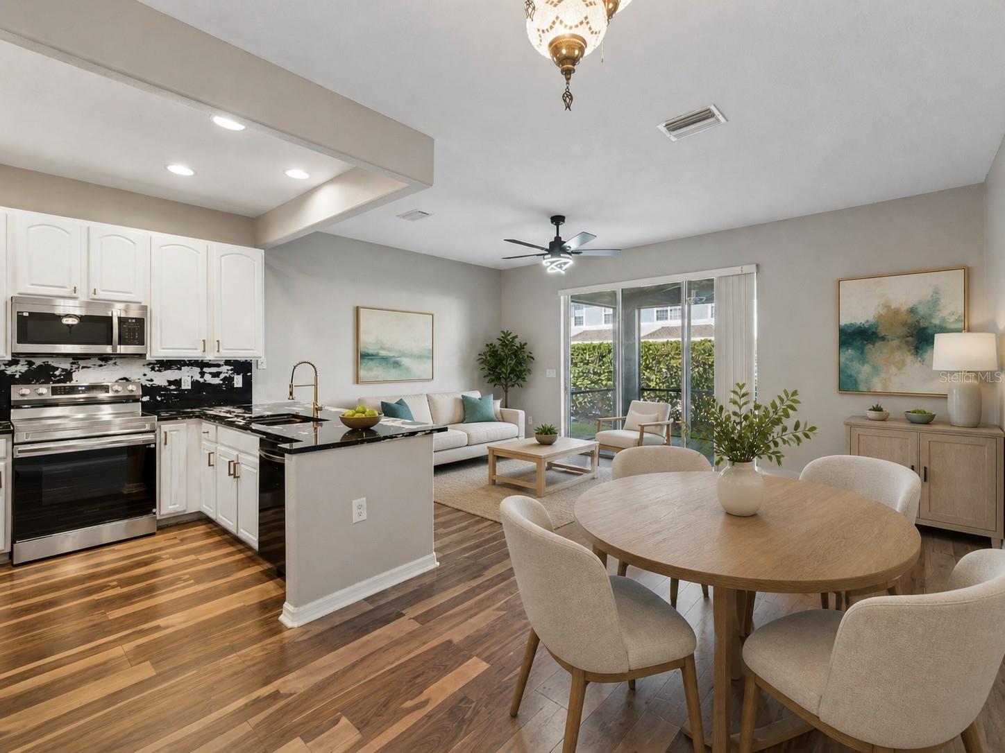 Heart of the home: Kitchen, dining, living