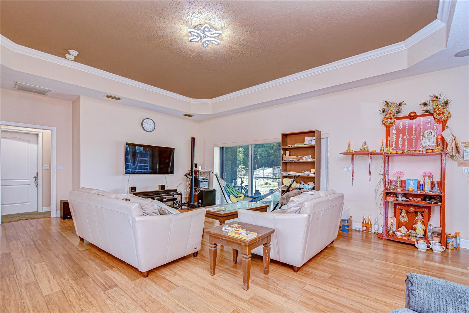 Sliding glass doors open right to the lanai