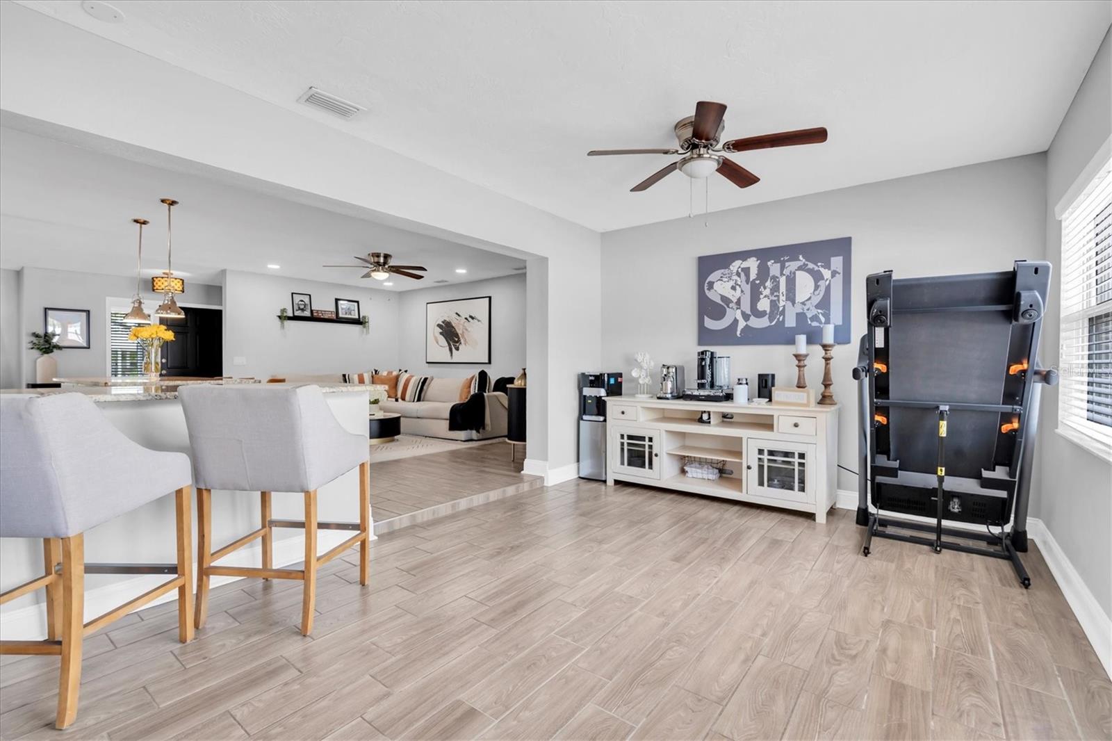 Versatile Bonus Room - Tile floors throughout the home