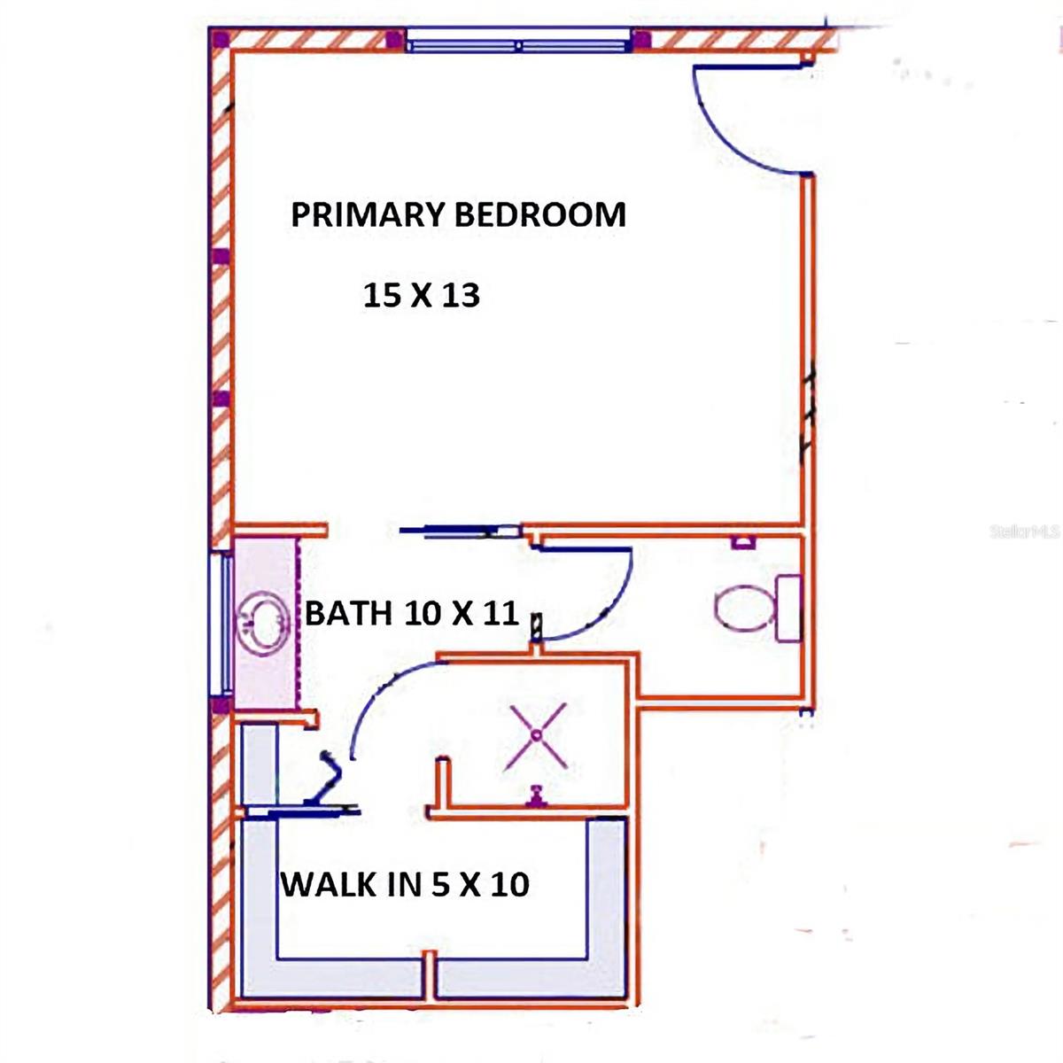 PRIMARY BR AND BATH FLOOR PLAN