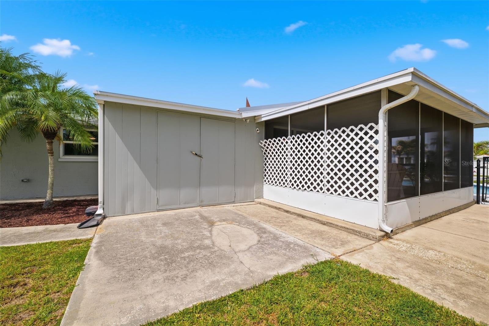 Attached 12x11 Storage Shed great for added storage