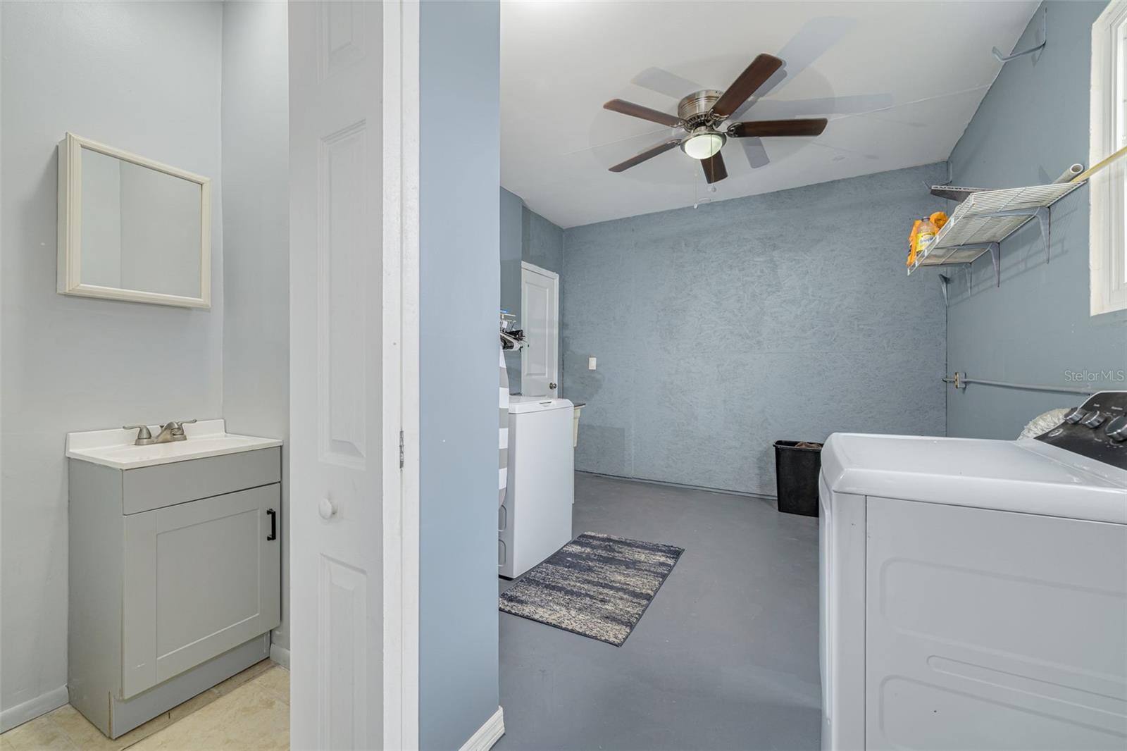 half bath in laundry room