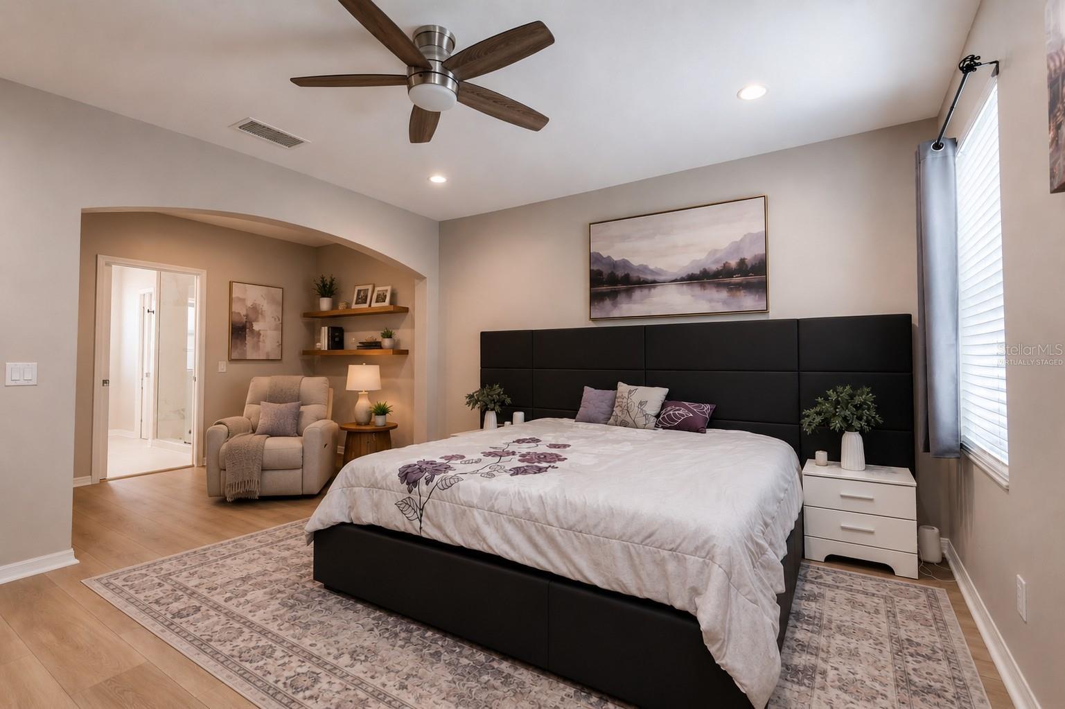 Virtually staged area off bedroom.