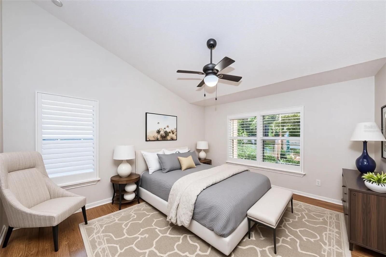 Primary bedroom - virtually staged