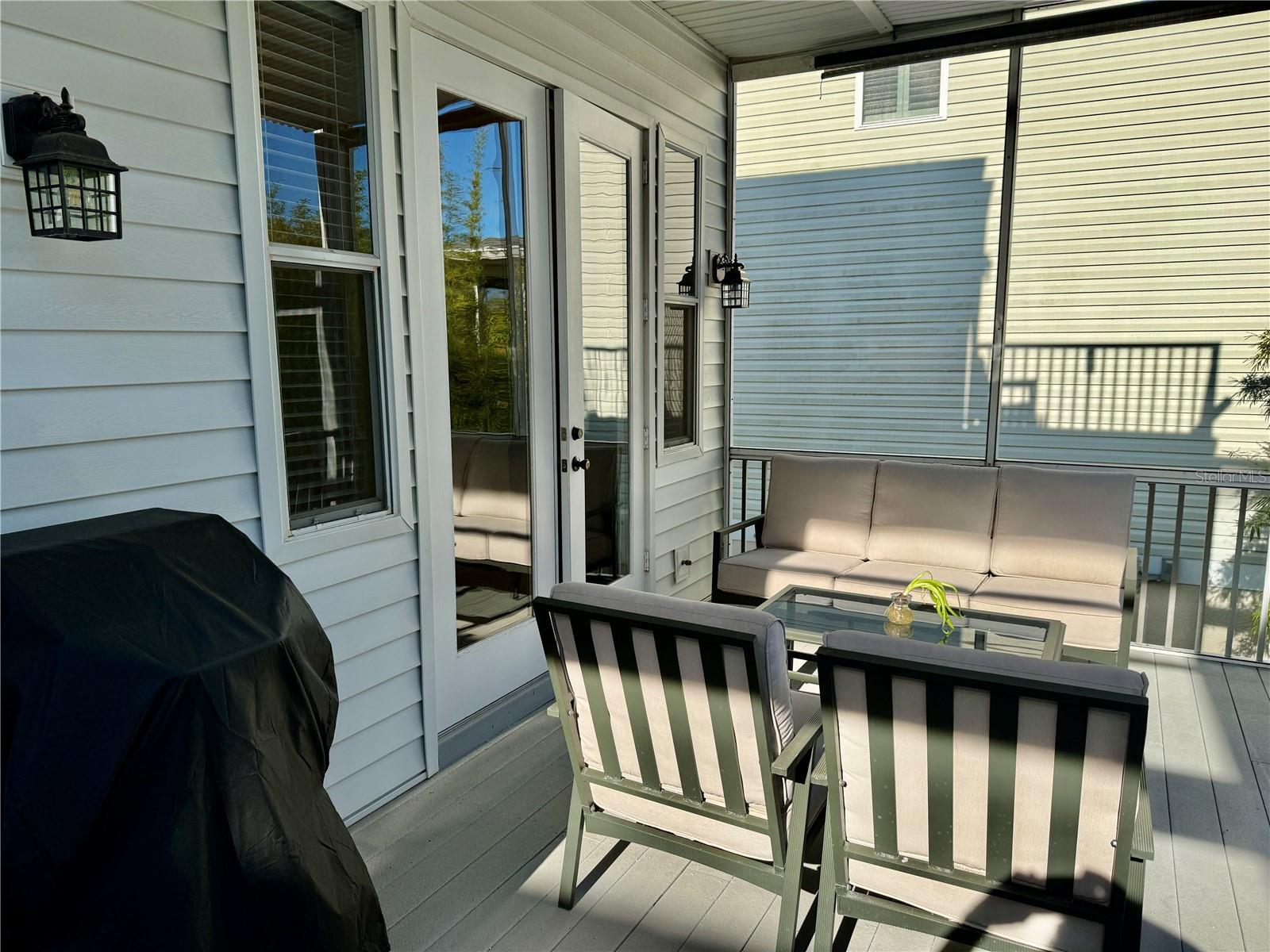 outside seating area just outside dining room