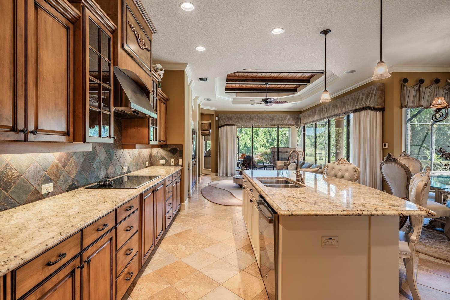 Galmorous kitchen opens to Great room!