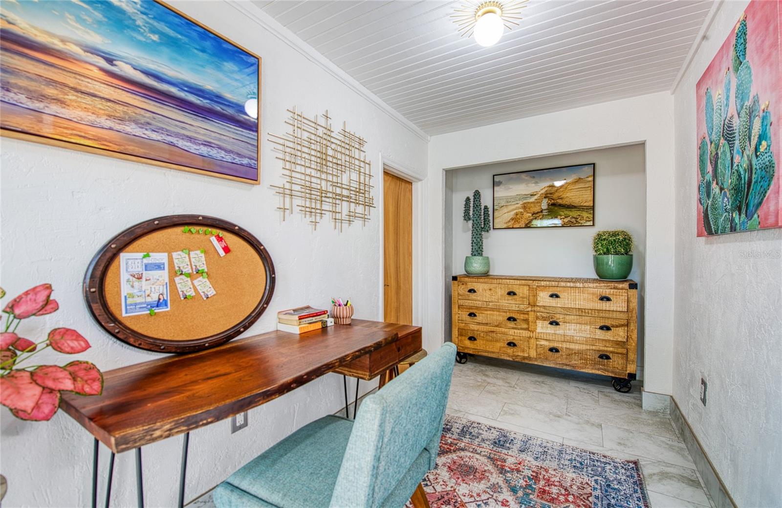 CASA BAJA: Study/Den with Desk and Dresser Storage
