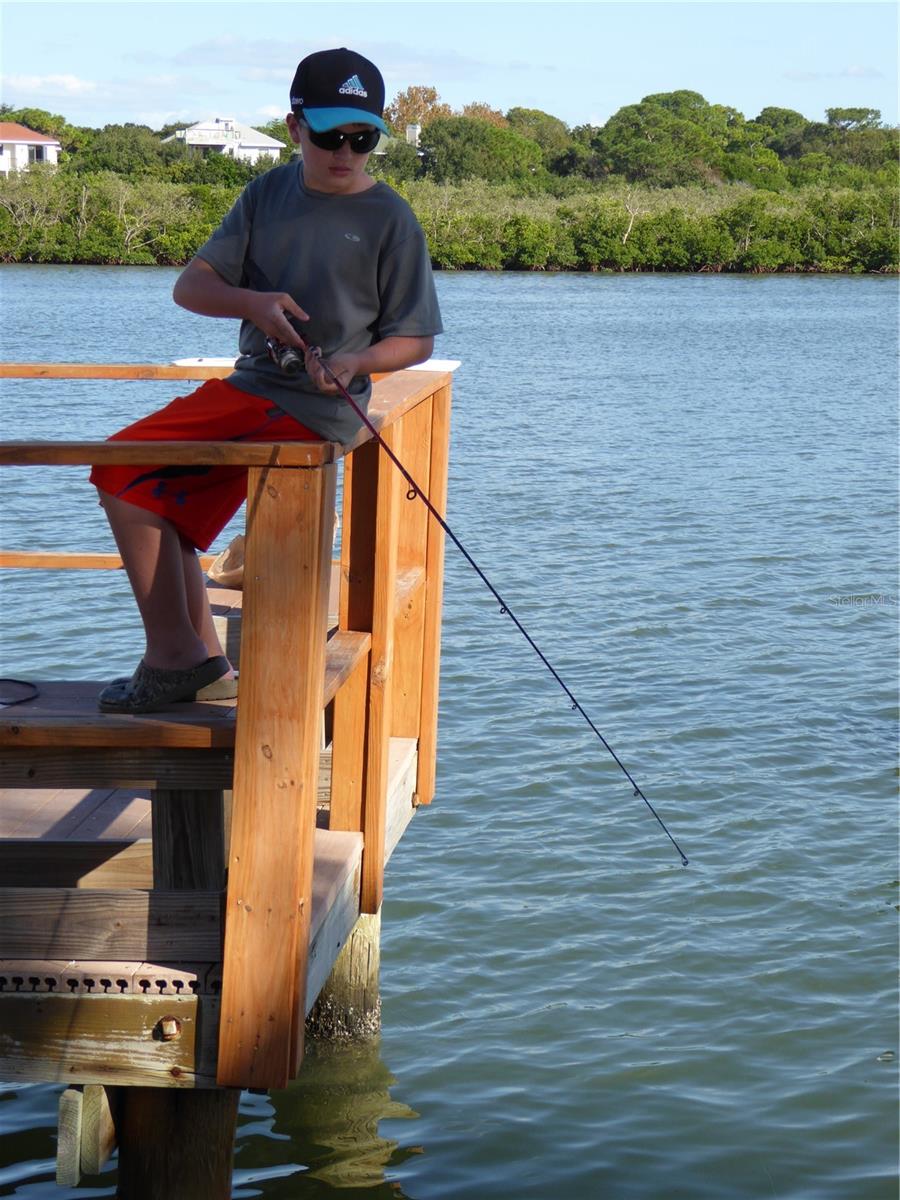The fishing pier offers fun for all ages that enjoy fishing.