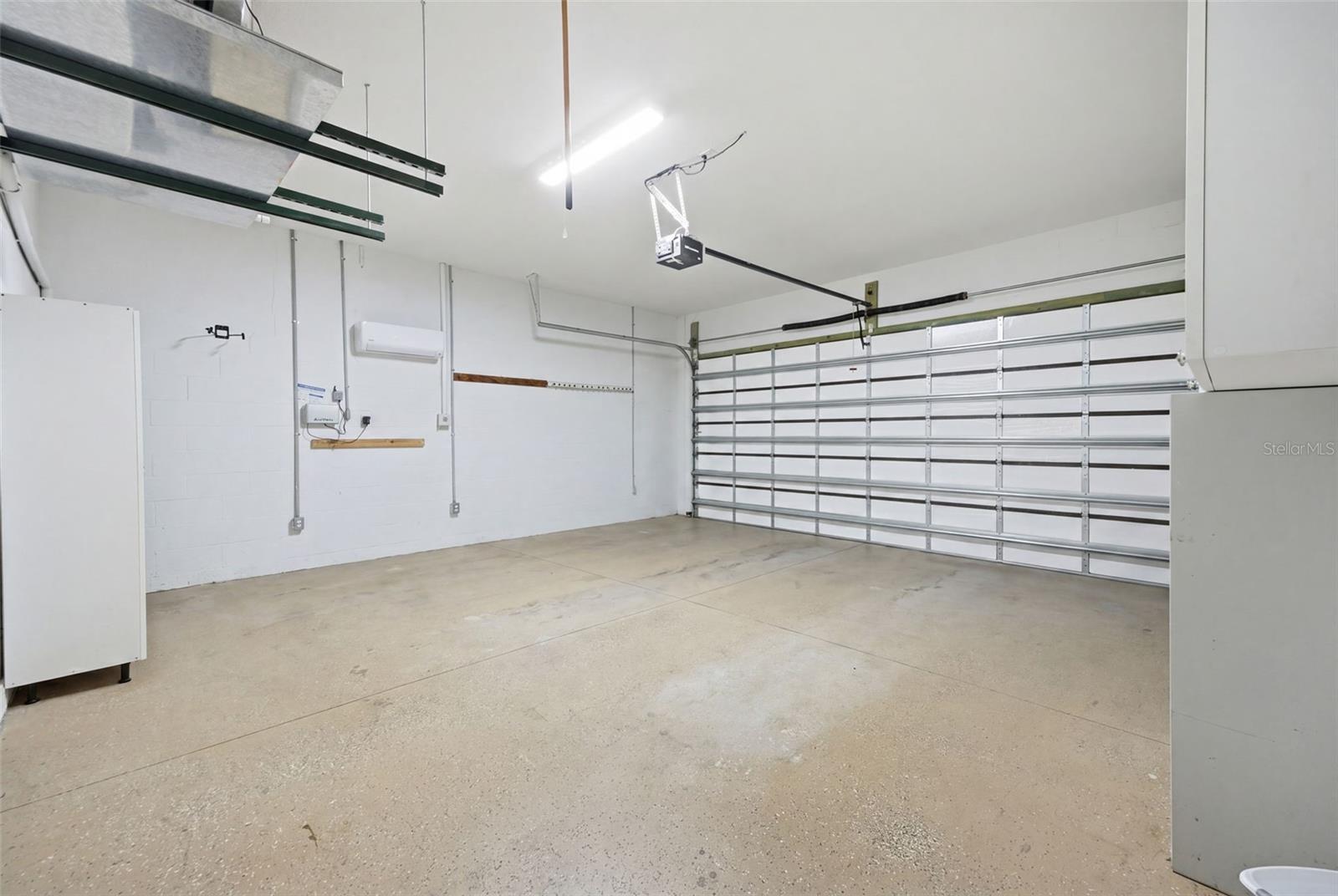 Air conditioned 2 car garage with storage