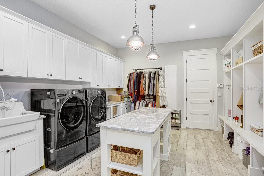 Laundry Room with large dog washing station
