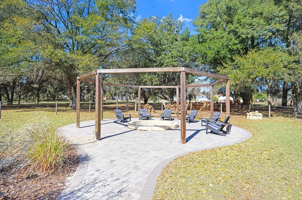 Your Guest will love the extra large Firepit Area