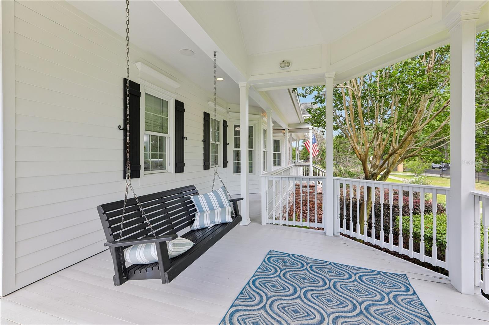 Wrap Around Porch With Porch Swing
